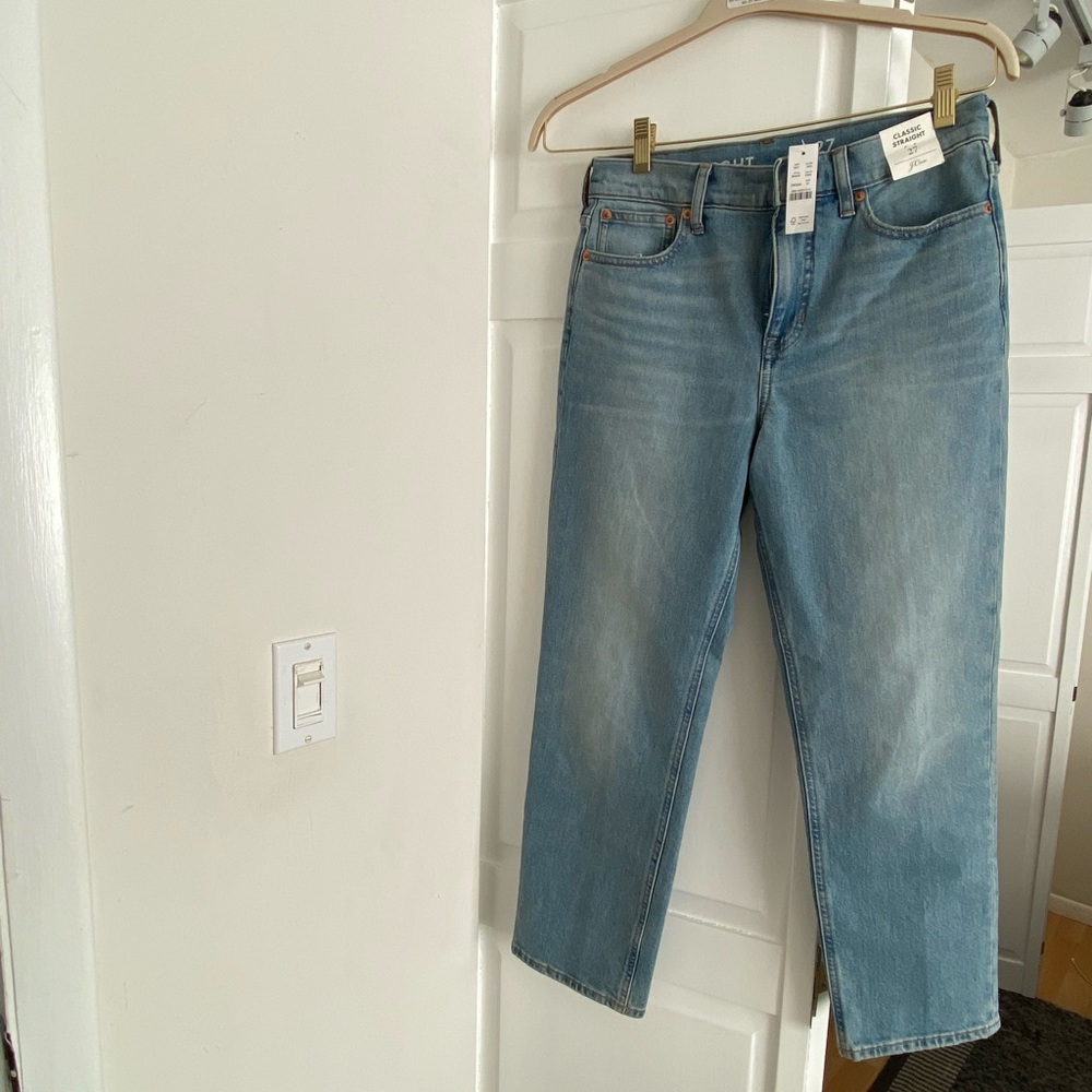 Brand new classic straight jcrew jeans, size 27